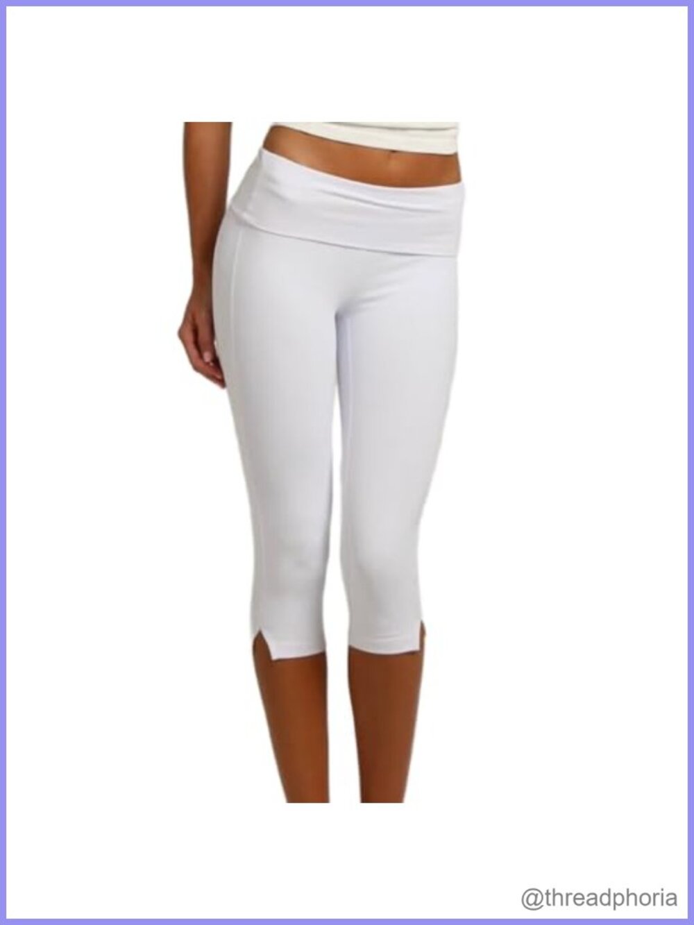 Women's Capri Leggings Polyester Slim Fit Knee Length Yoga Pants